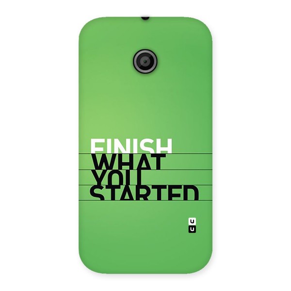 Green Finish Back Case for Moto E