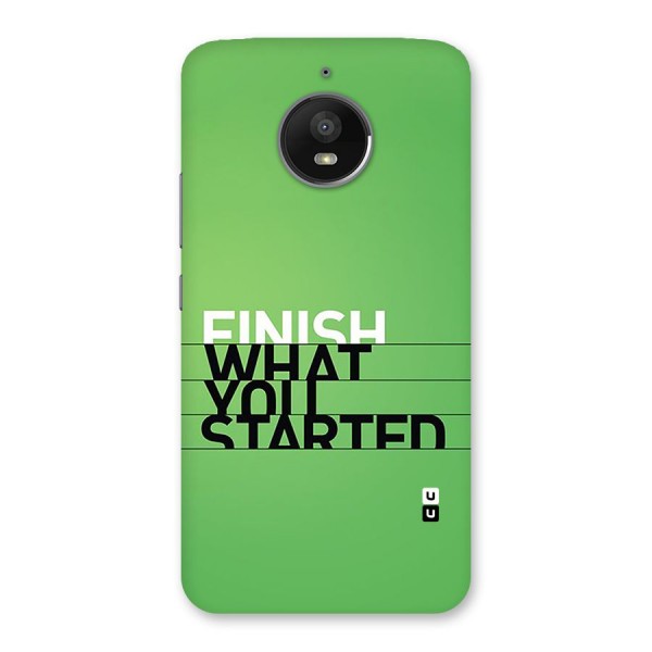 Green Finish Back Case for Moto E4 Plus