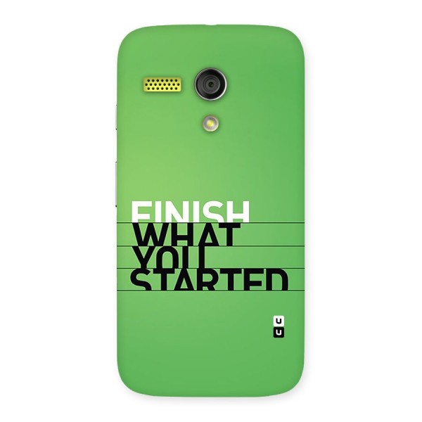 Green Finish Back Case for Moto G