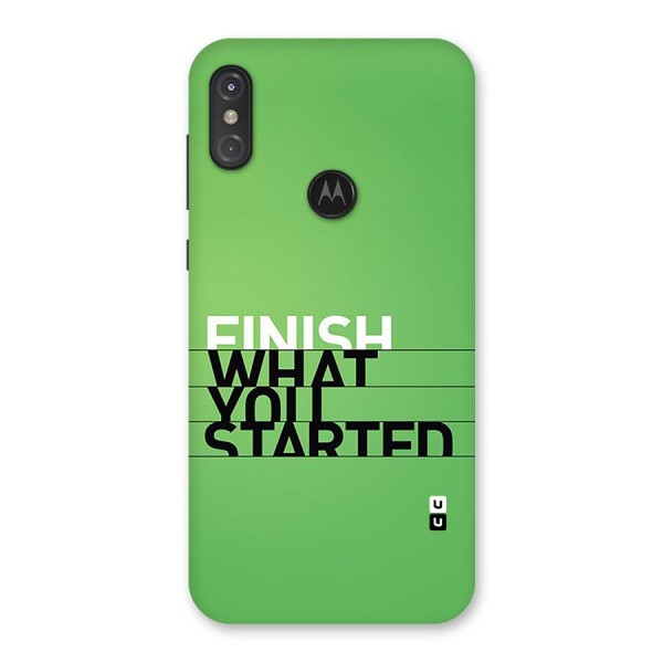 Green Finish Back Case for Motorola One Power