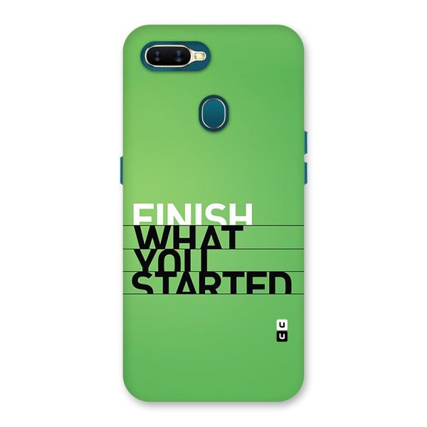 Green Finish Back Case for Oppo A12