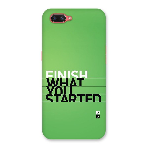 Green Finish Back Case for Oppo A3s