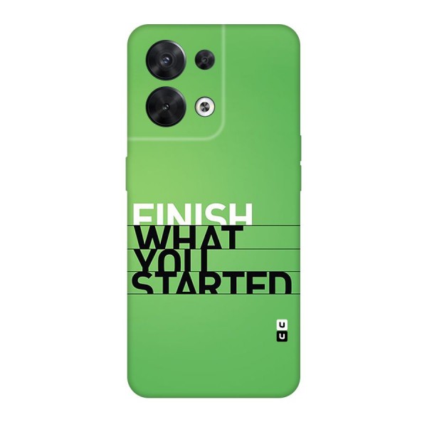 Green Finish Back Case for Oppo Reno8 5G