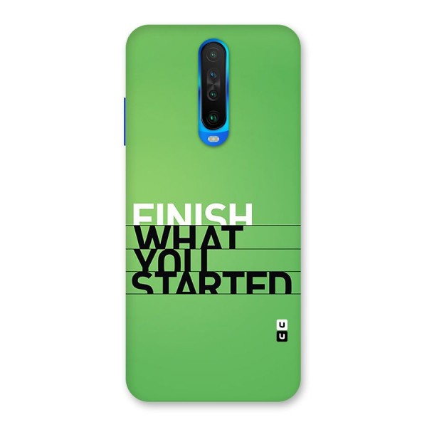 Green Finish Back Case for Poco X2