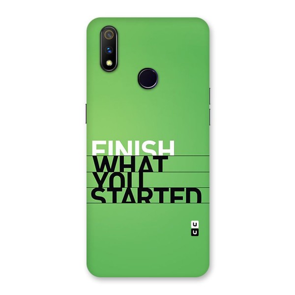 Green Finish Back Case for Realme 3 Pro