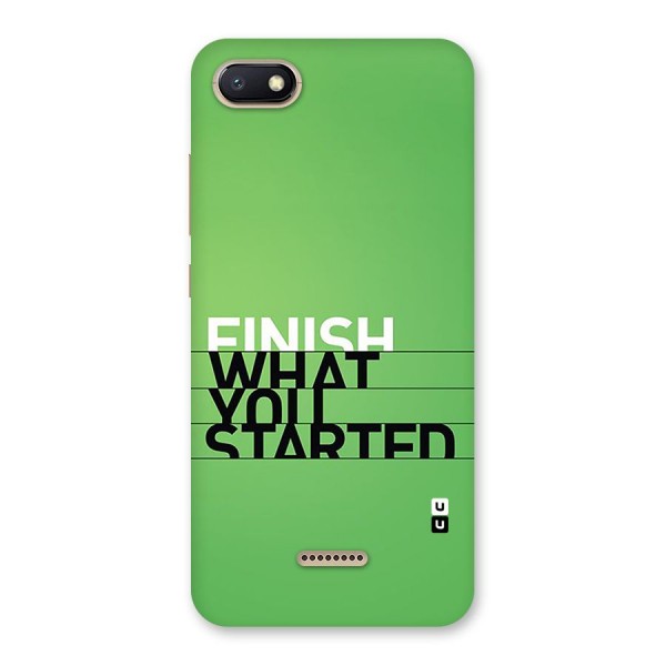 Green Finish Back Case for Redmi 6A