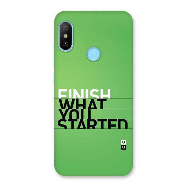 Green Finish Back Case for Redmi 6 Pro