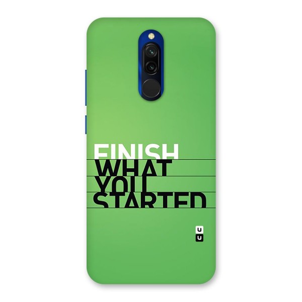 Green Finish Back Case for Redmi 8