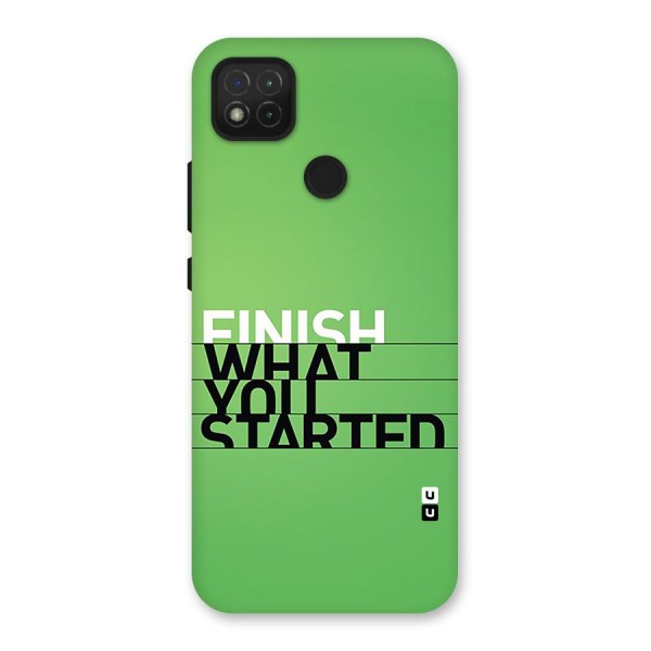 Green Finish Back Case for Redmi 9C