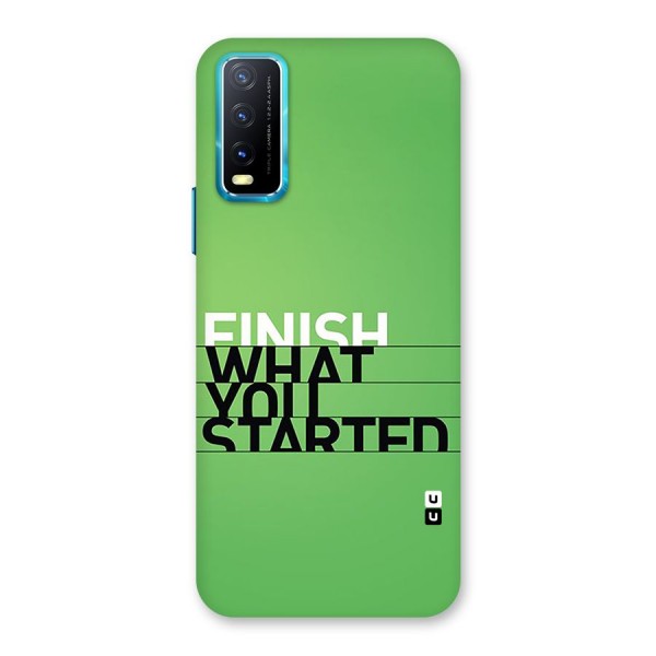 Green Finish Back Case for Vivo Y12s