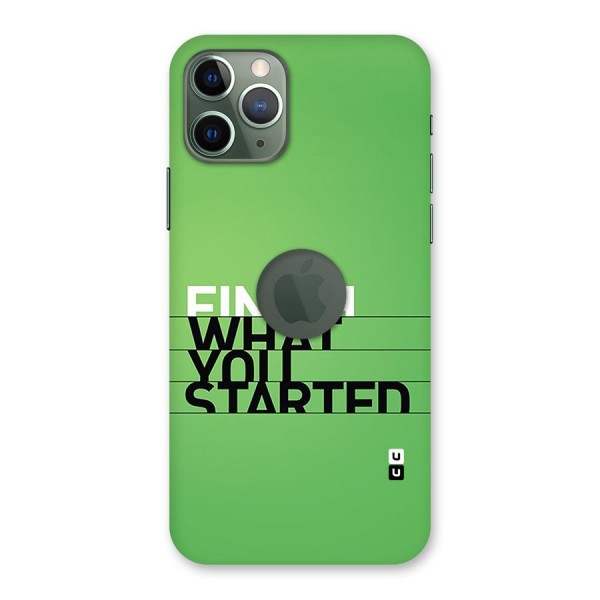 Green Finish Back Case for iPhone 11 Pro Logo Cut