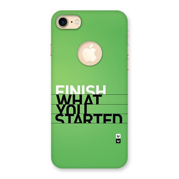 Green Finish Back Case for iPhone 8 Logo Cut