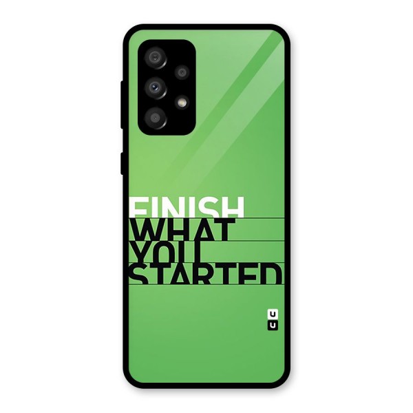 Green Finish Glass Back Case for Galaxy A32