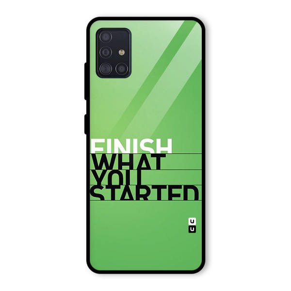 Green Finish Glass Back Case for Galaxy A51