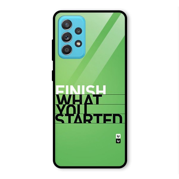 Green Finish Glass Back Case for Galaxy A52