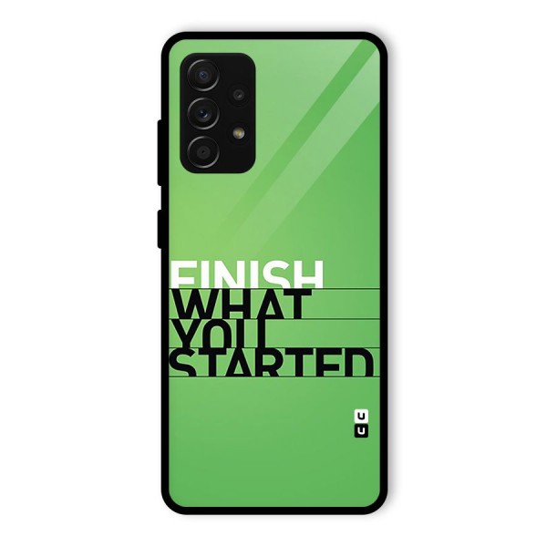 Green Finish Glass Back Case for Galaxy A53 5G