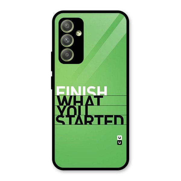 Green Finish Glass Back Case for Galaxy A54