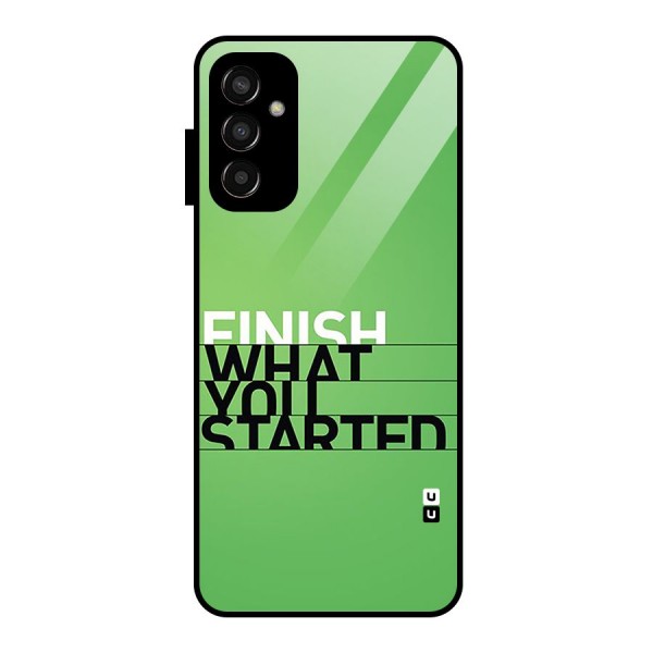 Green Finish Glass Back Case for Galaxy F13