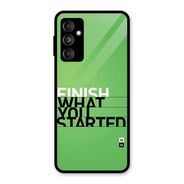 Green Finish Glass Back Case for Galaxy M14 5G