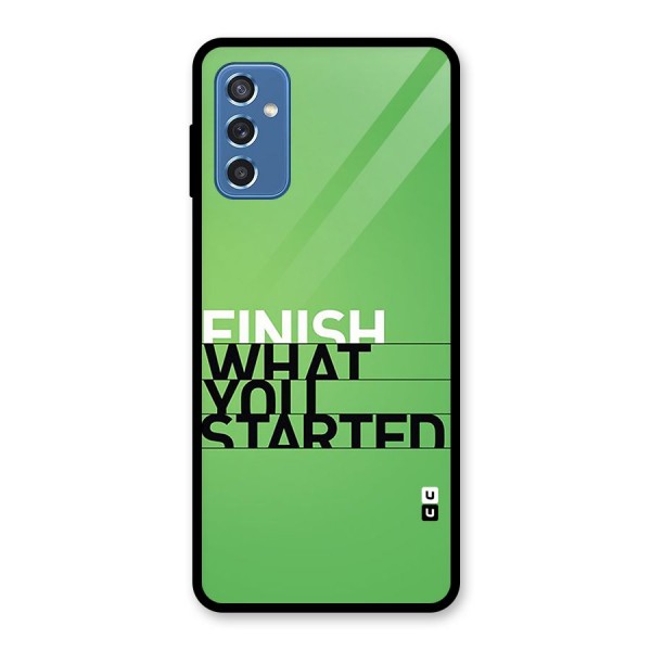 Green Finish Glass Back Case for Galaxy M52 5G