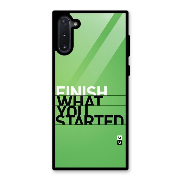 Green Finish Glass Back Case for Galaxy Note 10