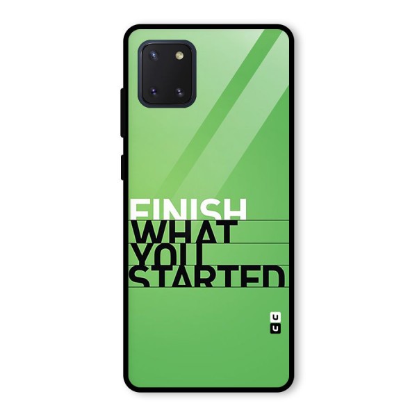 Green Finish Glass Back Case for Galaxy Note 10 Lite