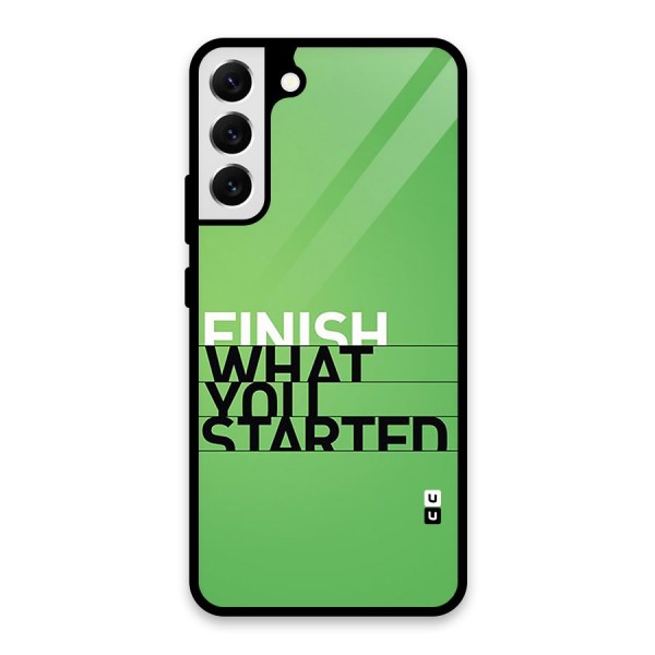 Green Finish Glass Back Case for Galaxy S22 Plus 5G