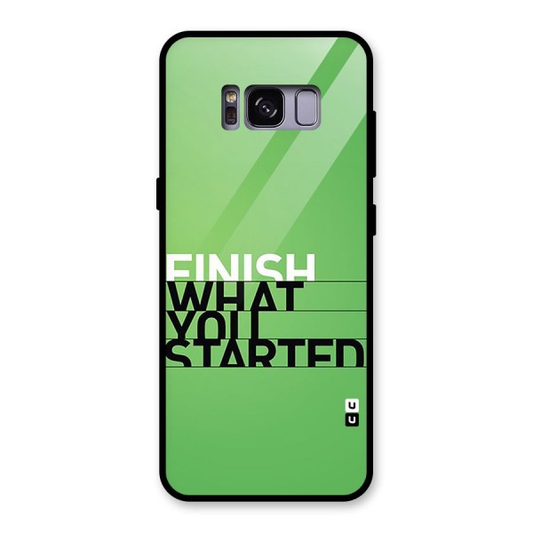 Green Finish Glass Back Case for Galaxy S8