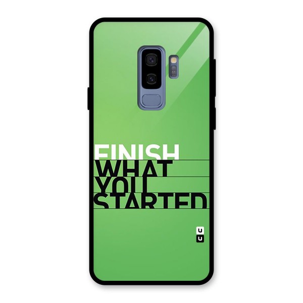 Green Finish Glass Back Case for Galaxy S9 Plus