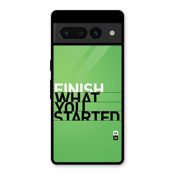 Green Finish Glass Back Case for Google Pixel 7 Pro