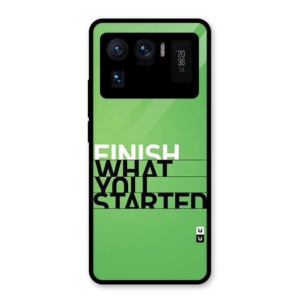 Green Finish Glass Back Case for Mi 11 Ultra