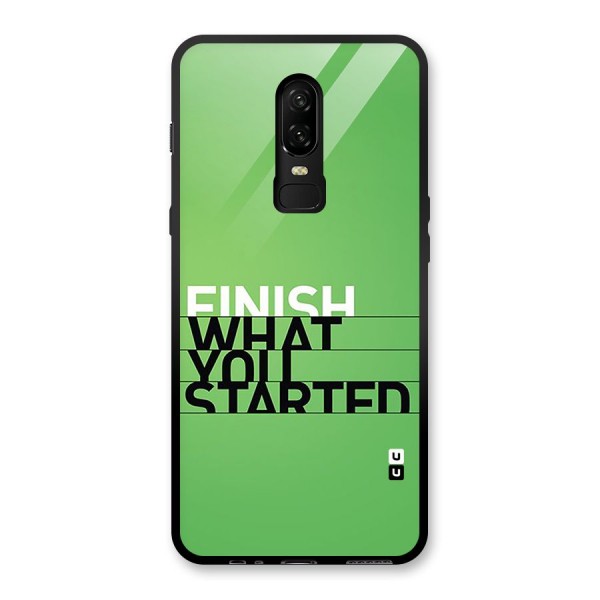 Green Finish Glass Back Case for OnePlus 6