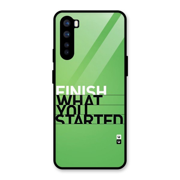 Green Finish Glass Back Case for OnePlus Nord