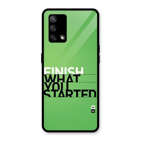 Green Finish Glass Back Case for Oppo F19