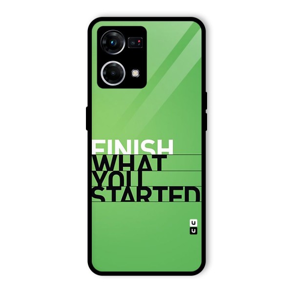 Green Finish Glass Back Case for Oppo F21s Pro 4G