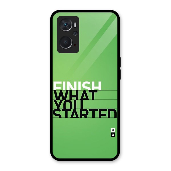 Green Finish Glass Back Case for Oppo K10 4G