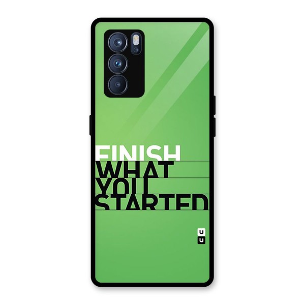 Green Finish Glass Back Case for Oppo Reno6 Pro 5G