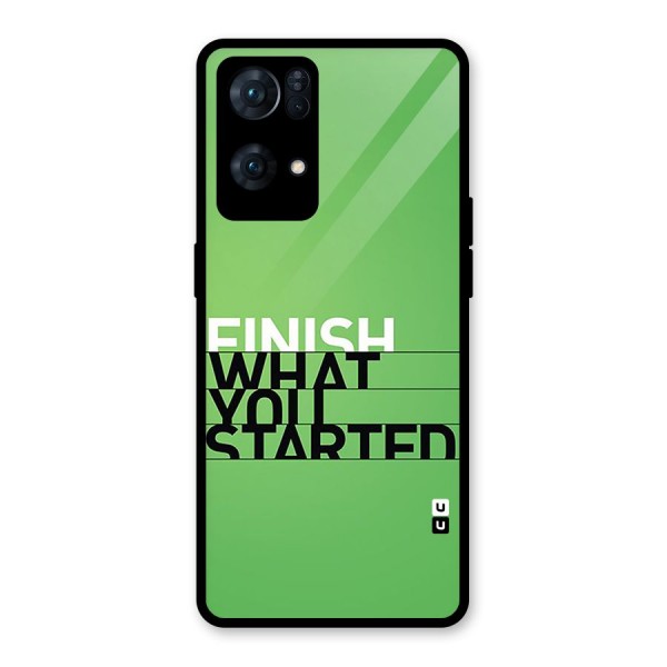 Green Finish Glass Back Case for Oppo Reno7 Pro 5G