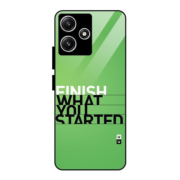 Green Finish Glass Back Case for Poco M6 Pro