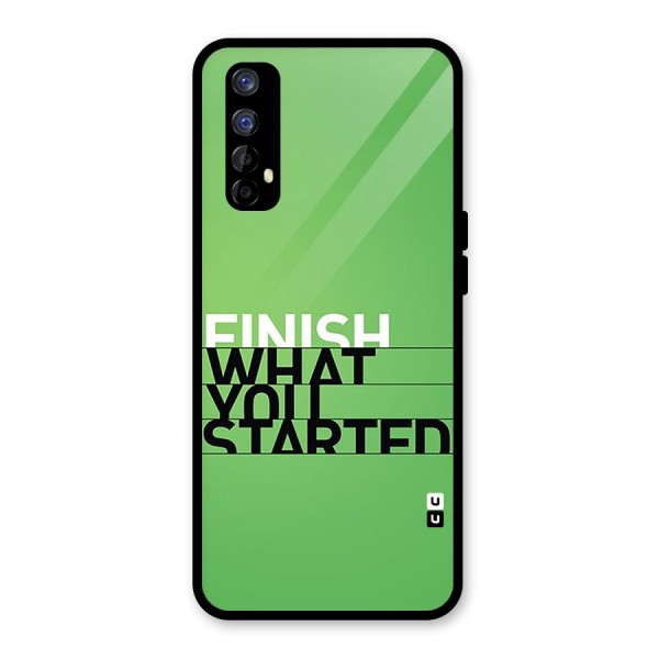 Green Finish Glass Back Case for Realme 7