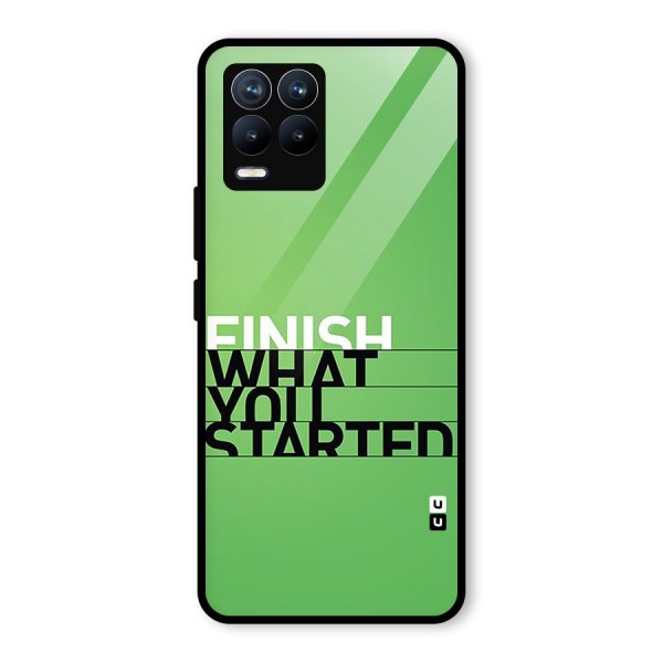 Green Finish Glass Back Case for Realme 8