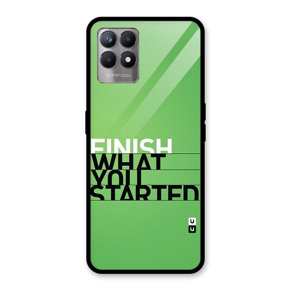 Green Finish Glass Back Case for Realme 8i