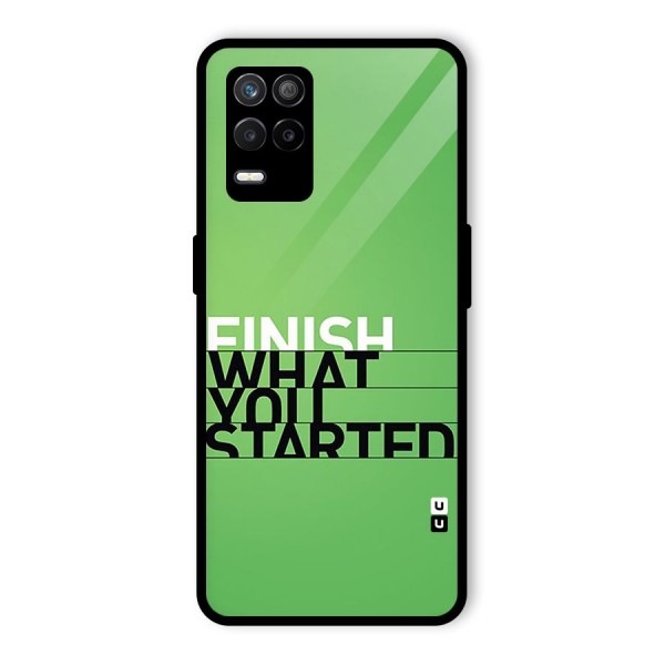 Green Finish Glass Back Case for Realme 9 5G