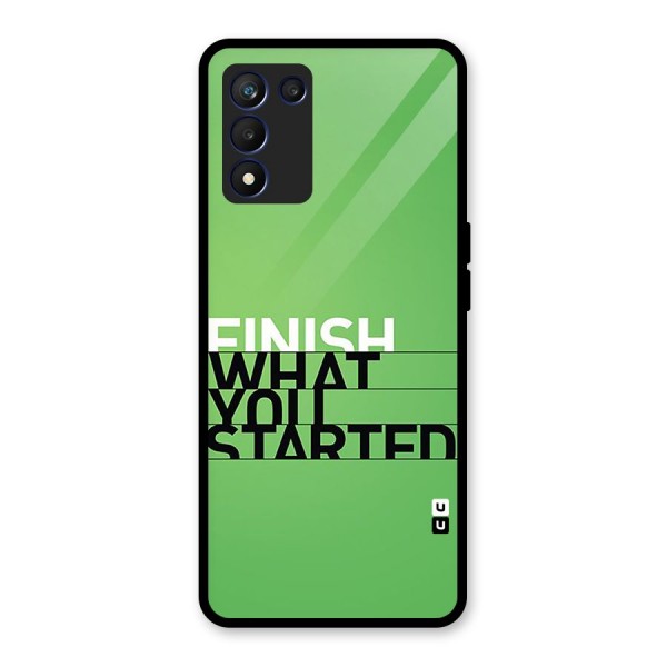 Green Finish Glass Back Case for Realme 9 5G Speed