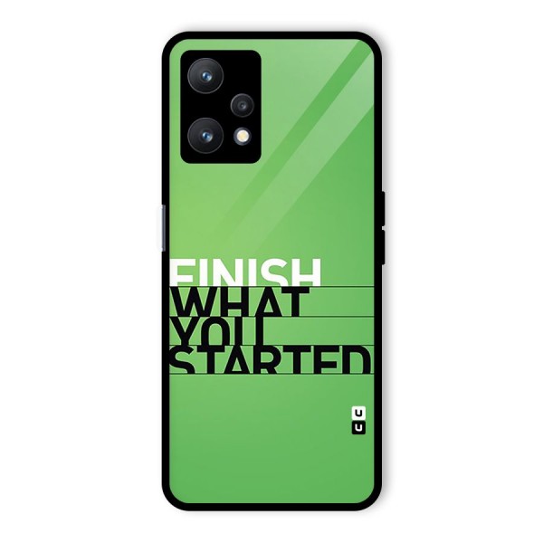 Green Finish Glass Back Case for Realme 9 Pro 5G