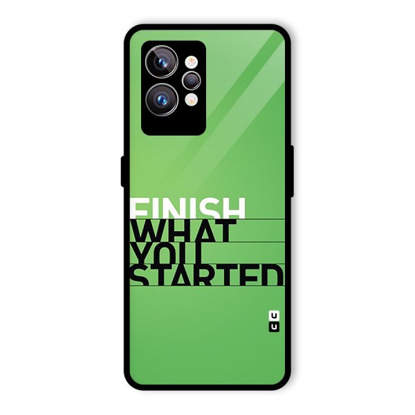 Green Finish Glass Back Case for Realme GT2 Pro