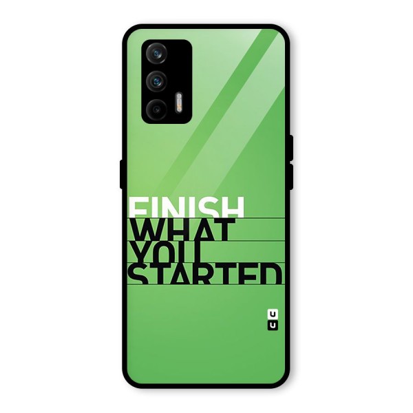 Green Finish Glass Back Case for Realme GT 5G