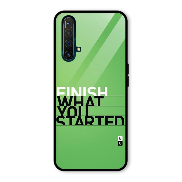 Green Finish Glass Back Case for Realme X3 SuperZoom