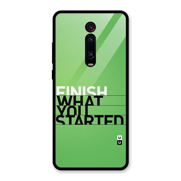 Green Finish Glass Back Case for Redmi K20 Pro