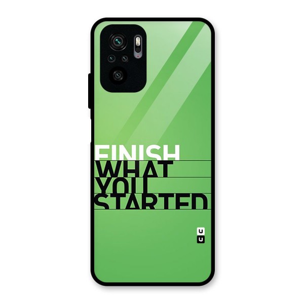 Green Finish Glass Back Case for Redmi Note 10